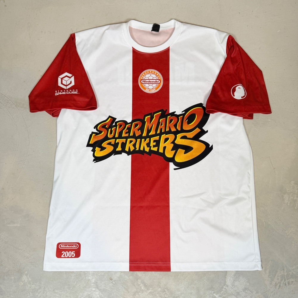 Nintendo Super Mario Strikers 2005 GameCube Soccer Jersey Red White Mens XL